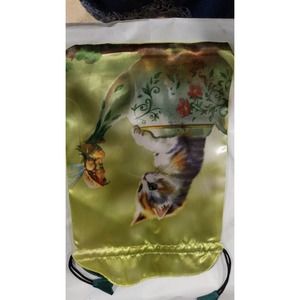 Paolo Barbieri's Fantasy Cat Fairy Satin Bag for Tarot Runes sacred objects new